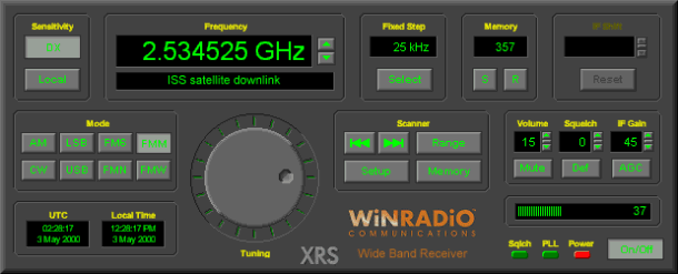 WiNRADiO WR-3500/3700 Series Control Panel