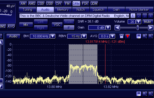 DRM station on the WR-G31DDC Excalibur receiver